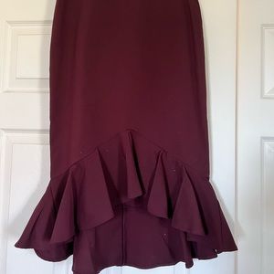 NY&Co Maroon Pencil Skirt size 2